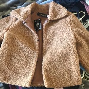 Crop teddy coat/ jacket